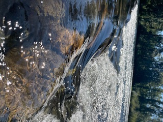 Close-up of river rapids near Eliana